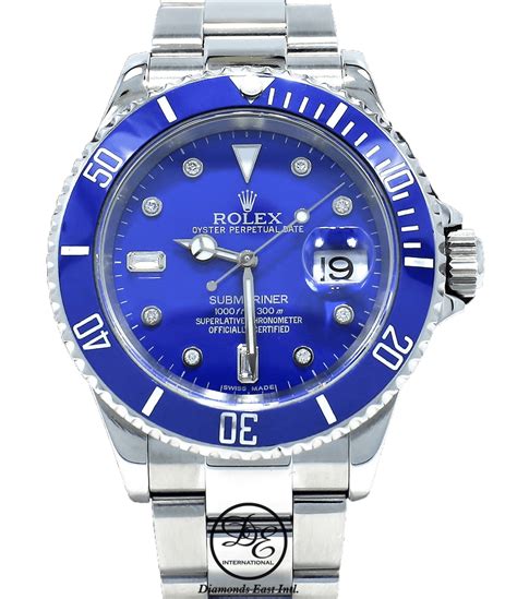 rolex steel blue dial